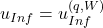 u_{Inf}  = u_{Inf}^{\left(q,W\right)}